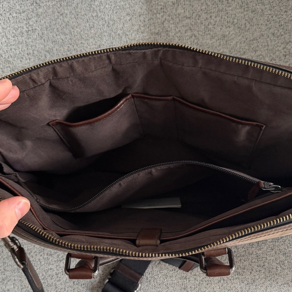 Coach Dark Brown Leather Briefcase - Picture 3 of 7